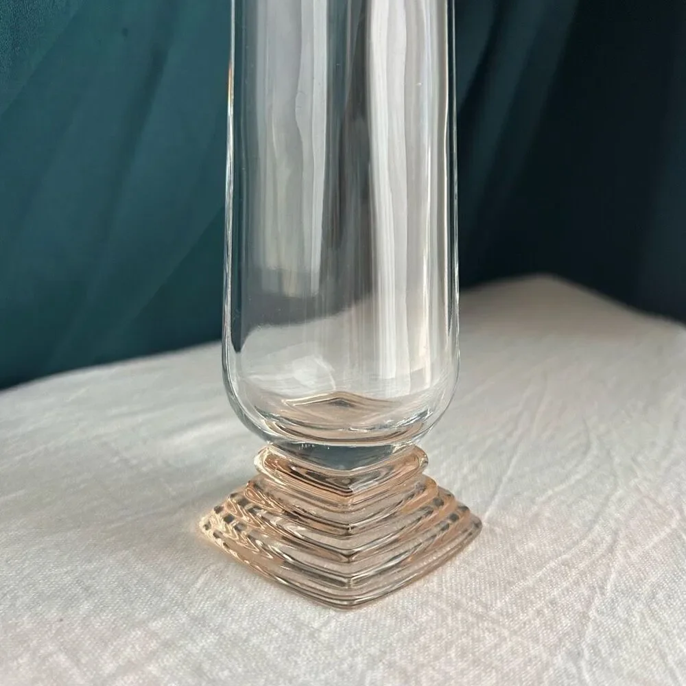 Italian Bormioli Rocco Classic Pale Pink Bud Vase